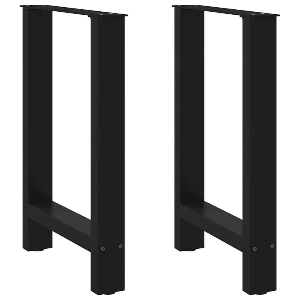 Levně vidaXL Nohy k jídelnímu stolu černé 2 ks 60 x (72-73) cm ocelové