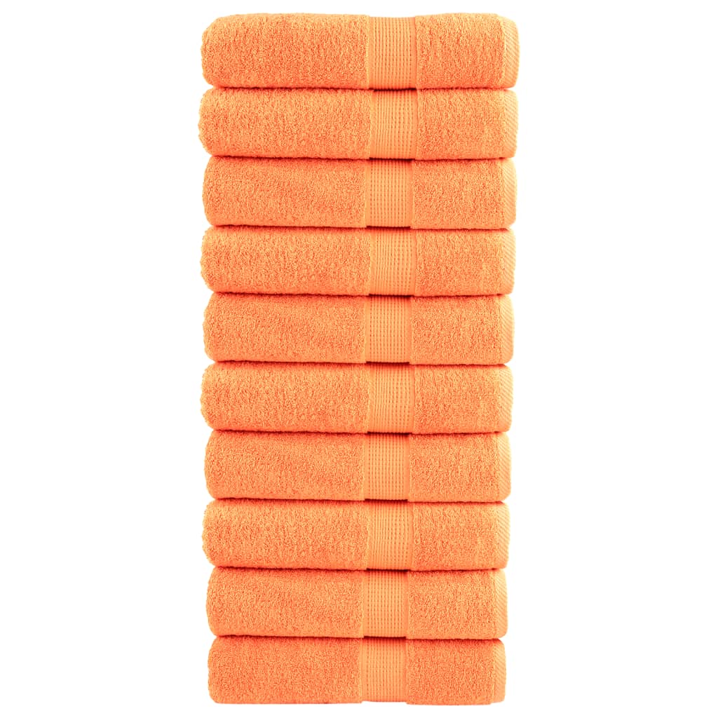 Levně vidaXL Premium ručníky SOLUND 10 ks oranžové 70 x 140 cm 600 g/m²