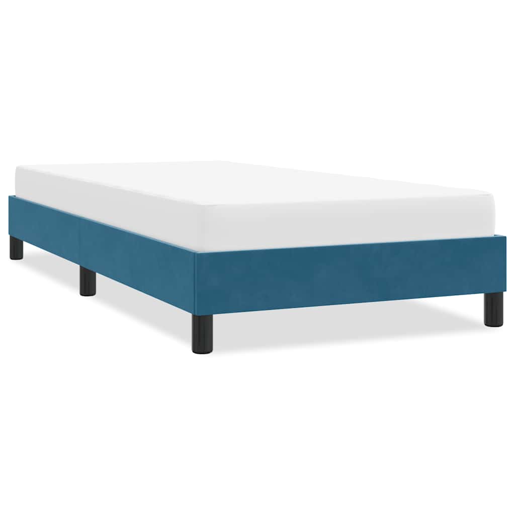 Levně vidaXL Rám postele bez matrace tmavě modrý 90x220 cm samet