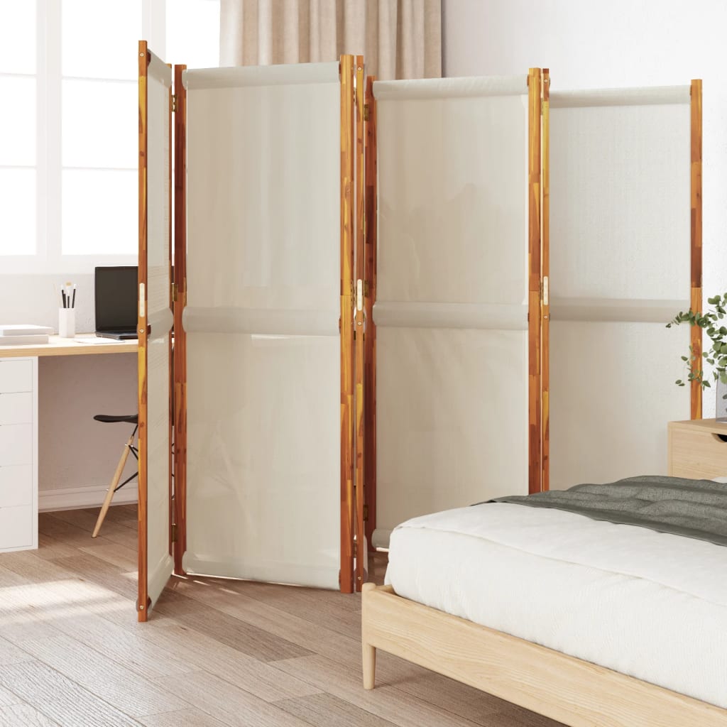 Levně vidaXL 6dílný paraván světle šedý 420 x 180 cm