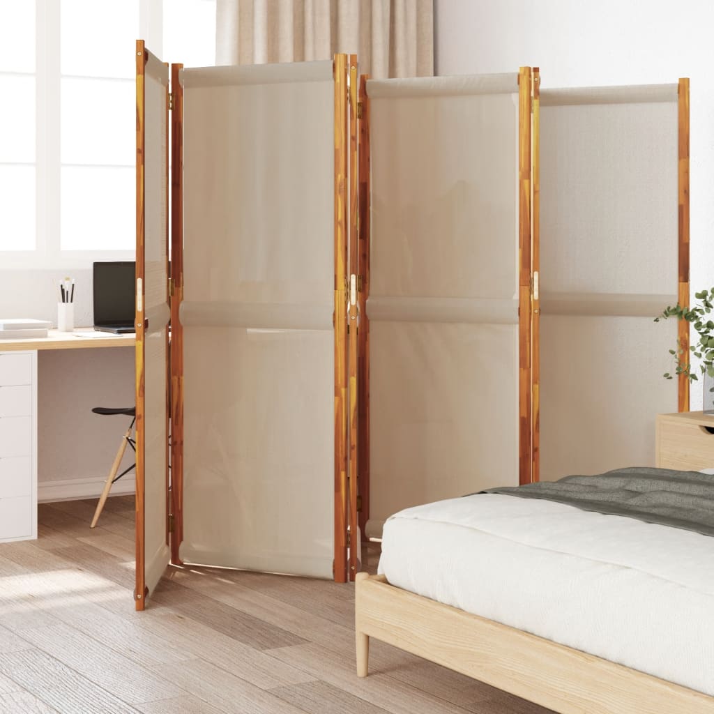 Levně vidaXL 6dílný paraván taupe 420 x 180 cm