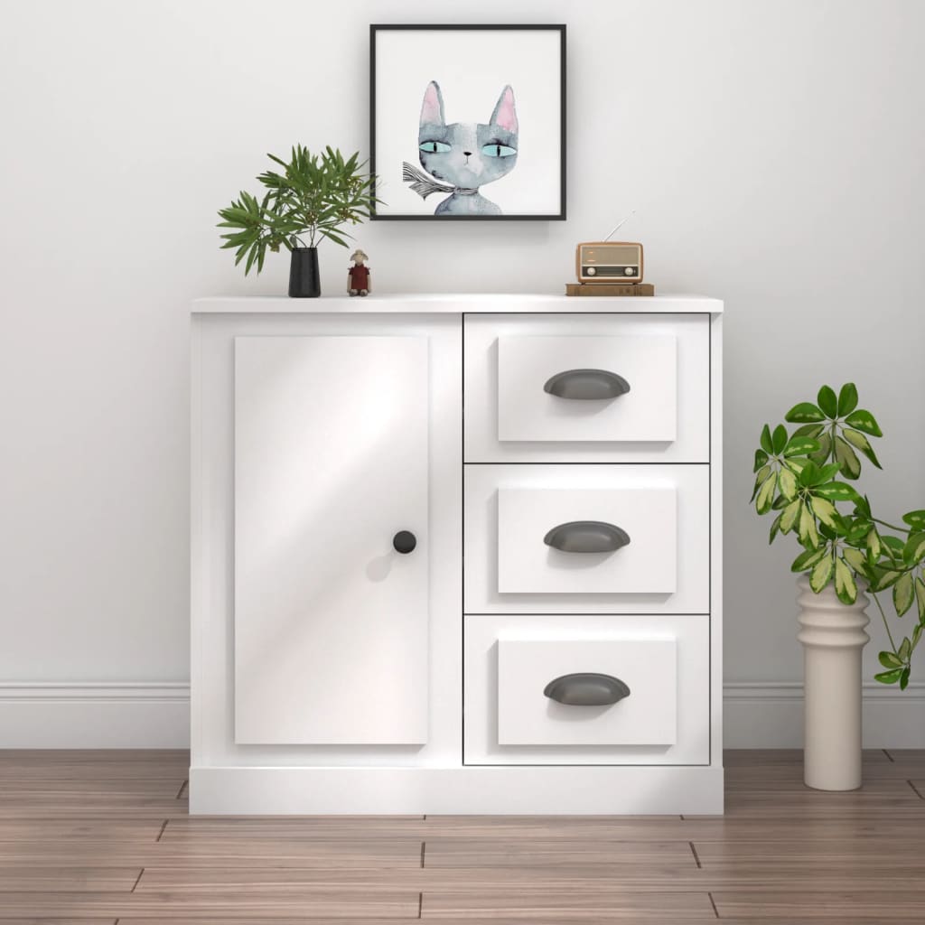 Levně vidaXL Příborník bílý 70 x 35,5 x 67,5 cm kompozitní dřevo