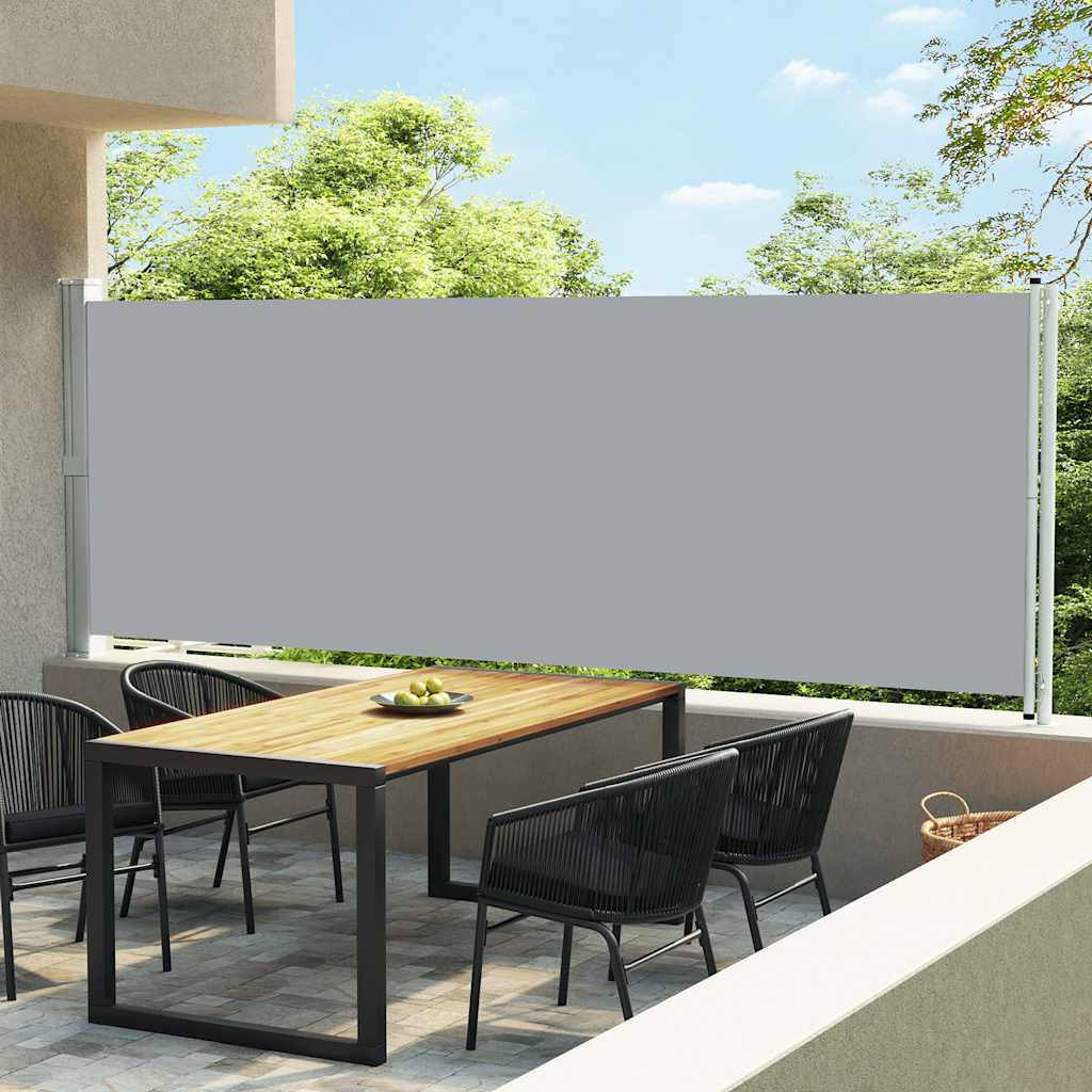 Levně vidaXL Zatahovací boční markýza / zástěna 600 x 160 cm šedá