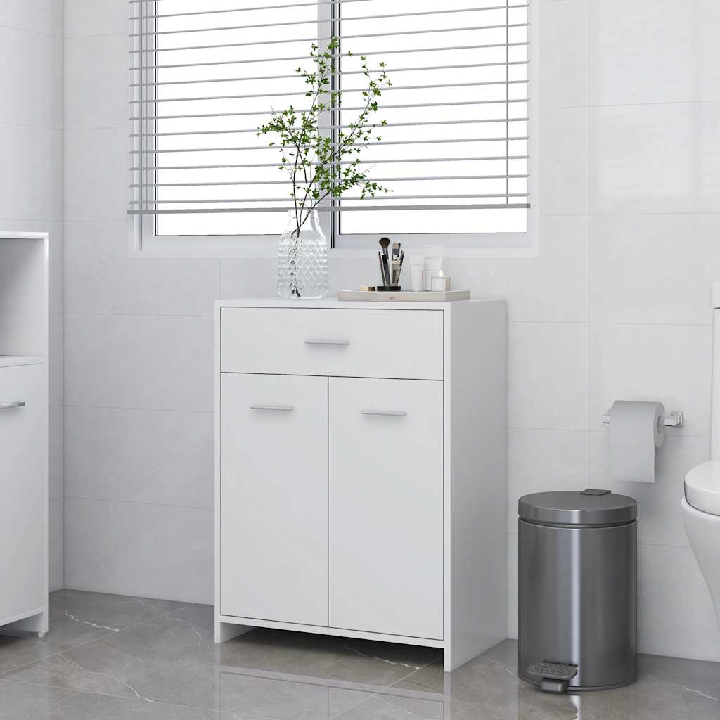 Levně vidaXL Koupelnová skříňka bílá 60 x 33 x 80 cm kompozitní dřevo