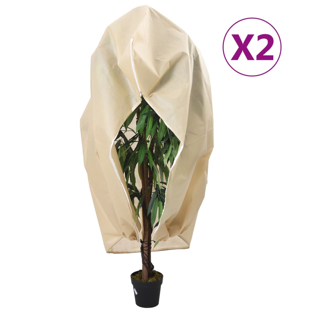 Levně vidaXL Ochranné návleky na rostliny na zip 2 ks 70 g/m² 3,93 x 3,5 m