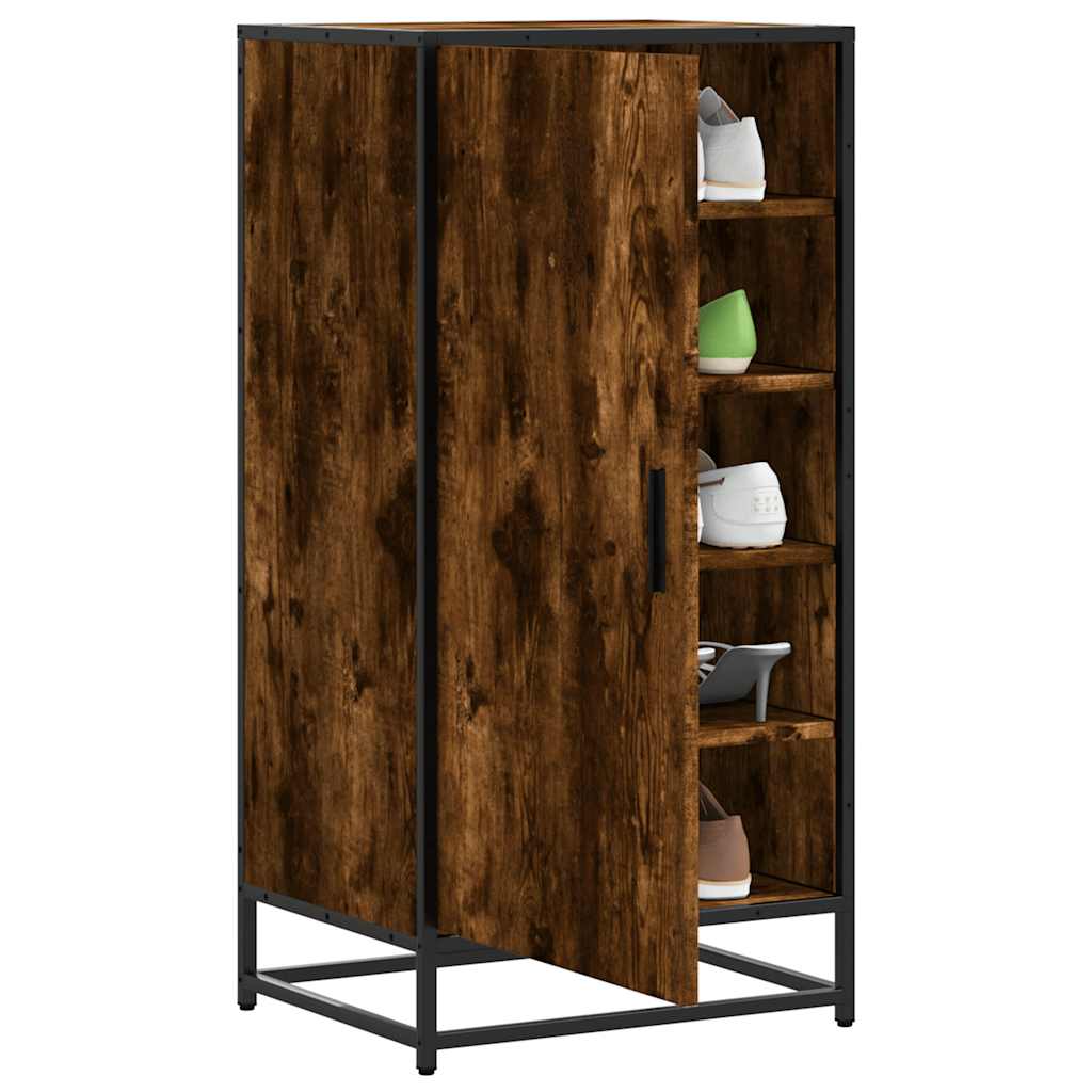 Levně vidaXL Botník kouřový dub 48x38x97,5 cm kompozitní dřevo