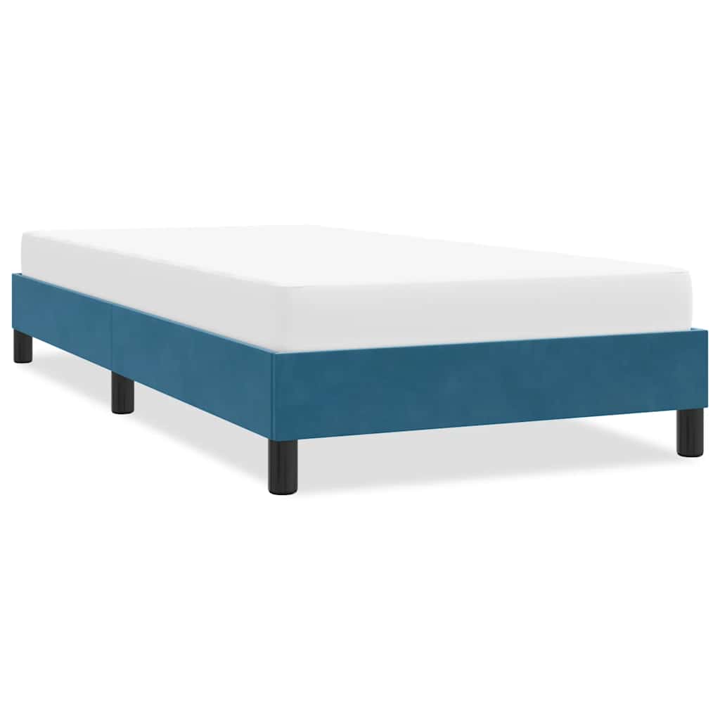 Levně vidaXL Rám postele bez matrace tmavě modrý 90x210 cm samet