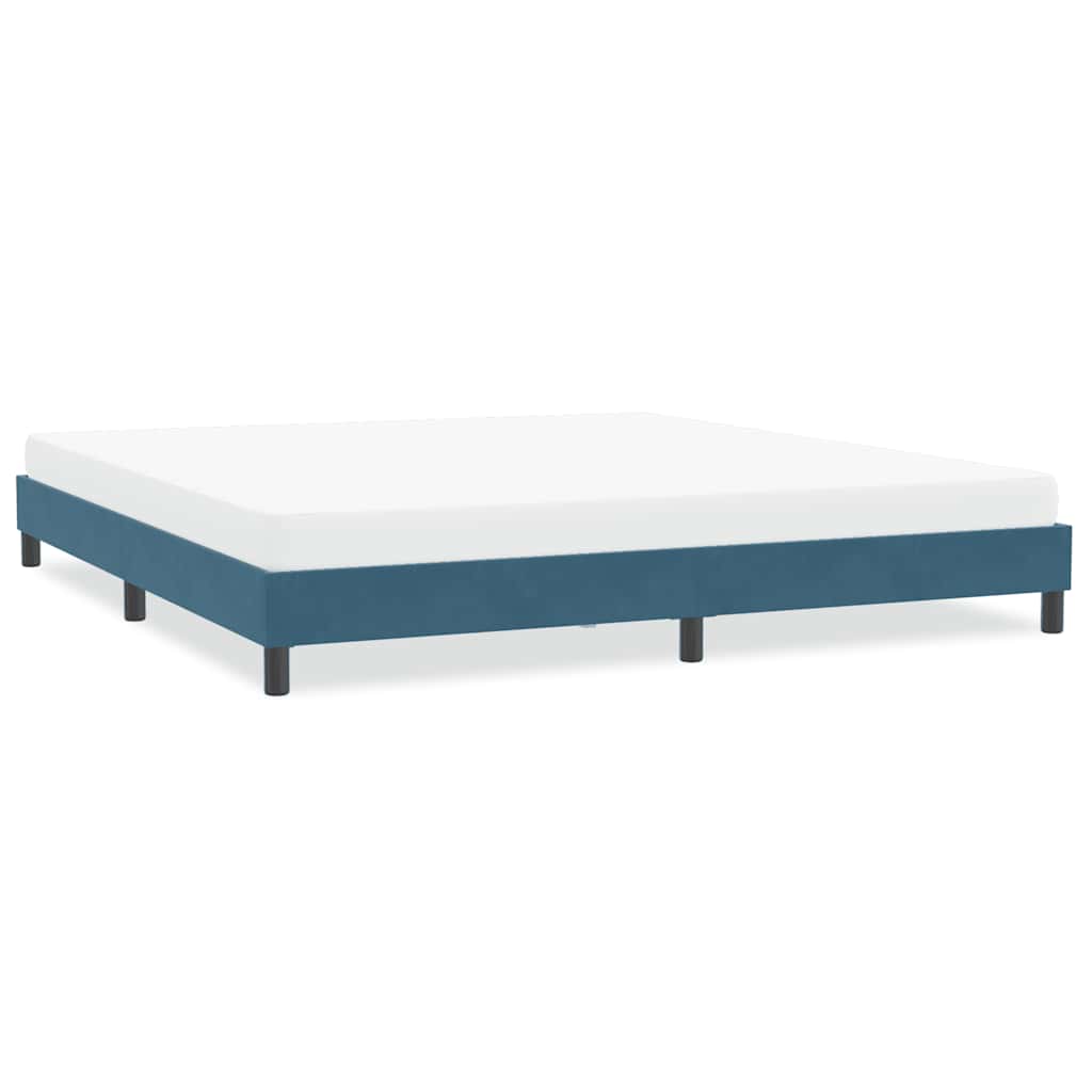 Levně vidaXL Rám postele bez matrace tmavě modrý 200x220 cm samet