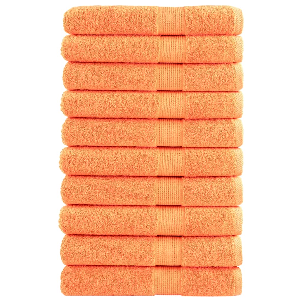 Levně vidaXL Premium ručníky SOLUND 10 ks oranžové 80 x 200 cm 600 g/m²