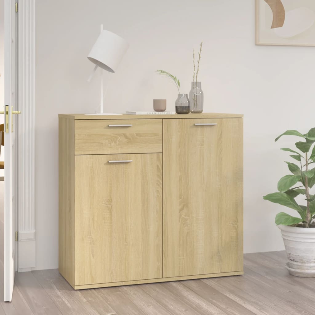 Levně vidaXL Příborník dub sonoma 80 x 36 x 75 cm kompozitní dřevo