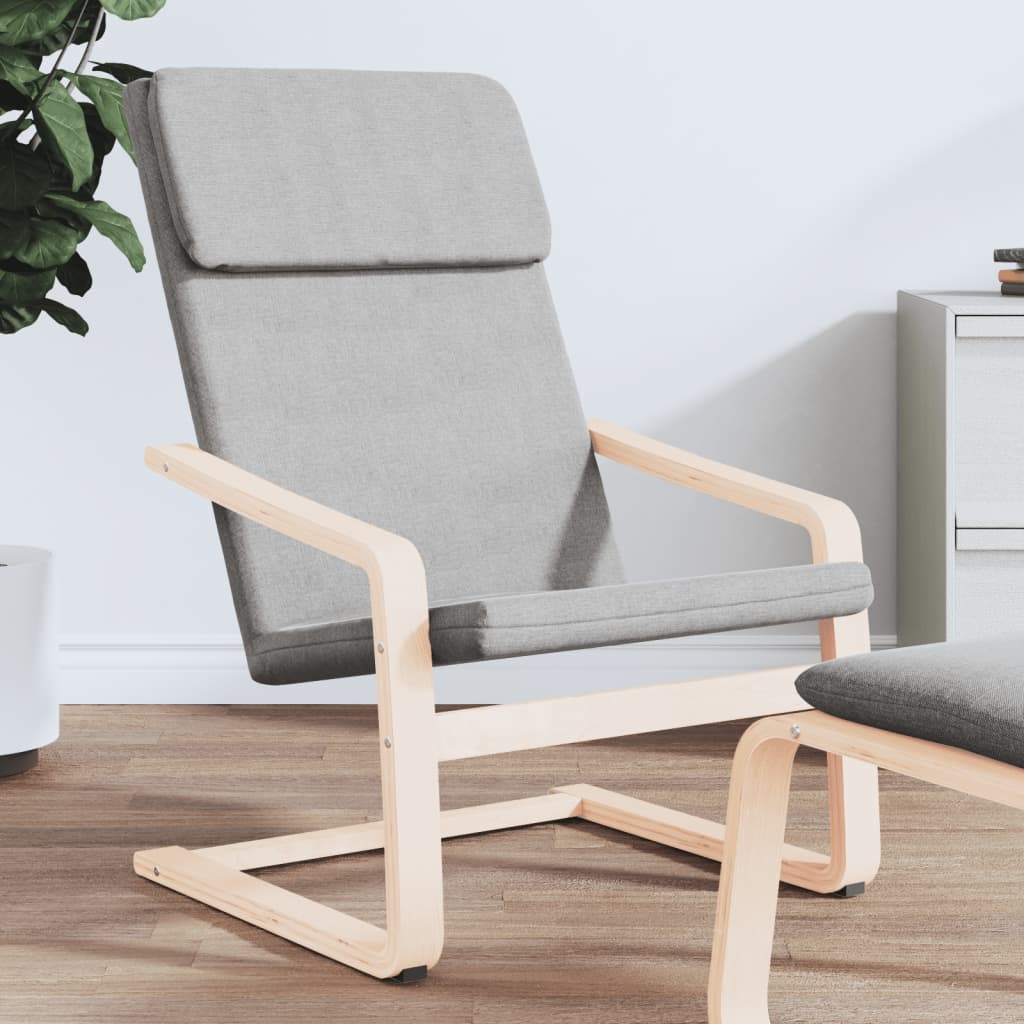 vidaXL Relaxační židle světle šedá textil