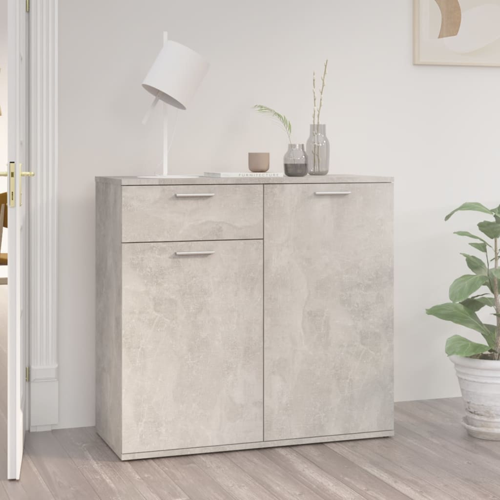 Levně vidaXL Příborník betonově šedý 80 x 36 x 75 cm kompozitní dřevo