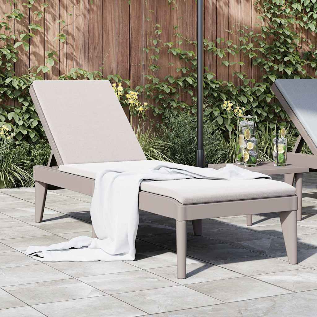 Levně vidaXL Lehátko cappuccino 186 x 60 x 29 cm PP