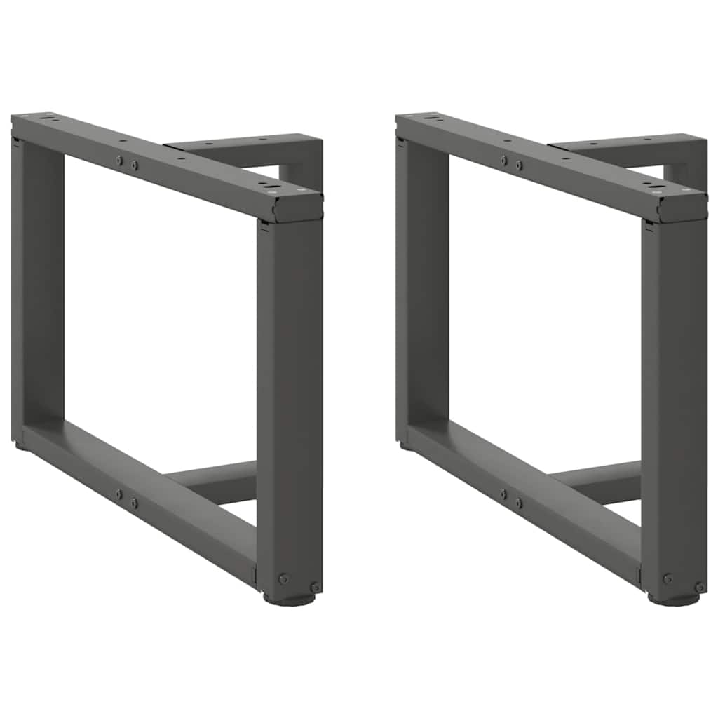 Levně vidaXL Nohy konferenčního stolku ve tvaru T, 2 ks, antracitové, 70 x 25 x (42-43) cm, ocel