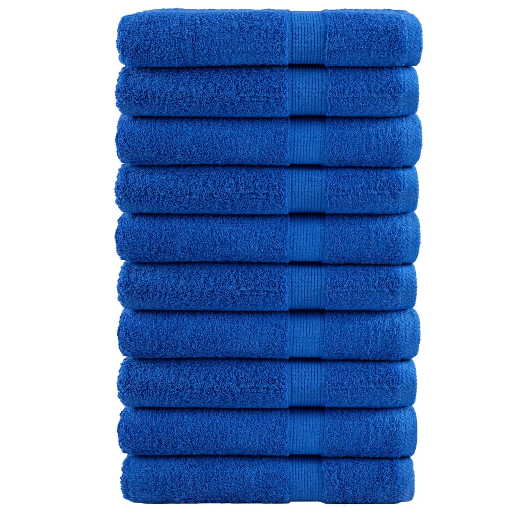 Levně vidaXL Prémiové saunové osušky SOLUND 10 ks modré 80x200 cm 600 g/m²