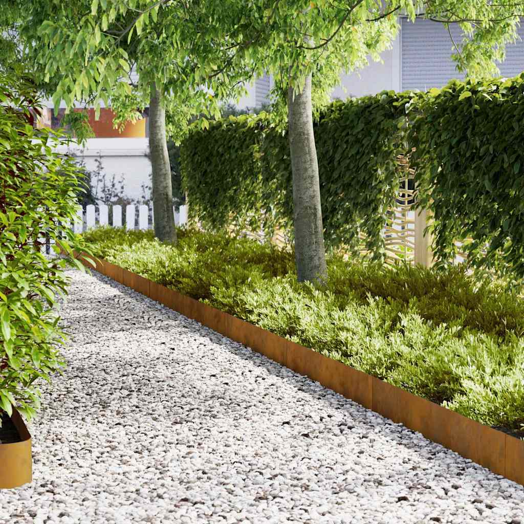 Levně vidaXL Okraj trávníku 30 pcs Hnědá 100 x 0,05 x 20 cm