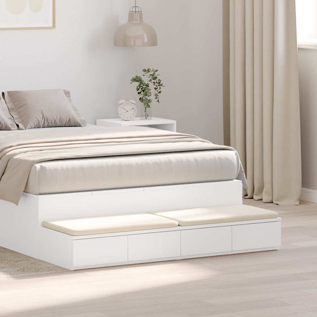 Levně vidaXL Zásuvky pod postel Bílá 120 x 36,5 x 16,5 cm kompozitní dřevo