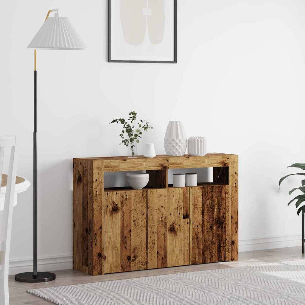 Levně vidaXL Servírovací skříň Staré dřevo 116 x 30 x 75 cm kompozitní dřevo