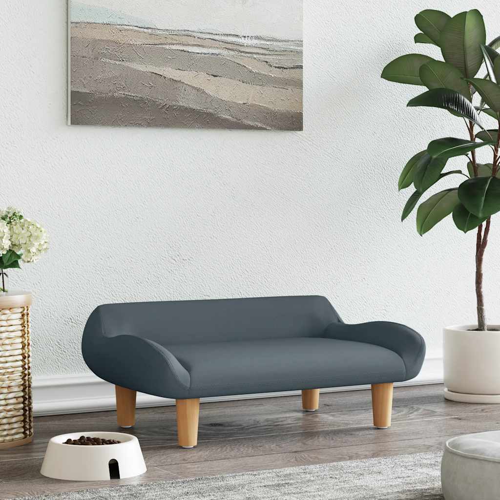 Levně vidaXL Pelíšek pro psy tmavě šedý 70 x 40 x 24 cm textil
