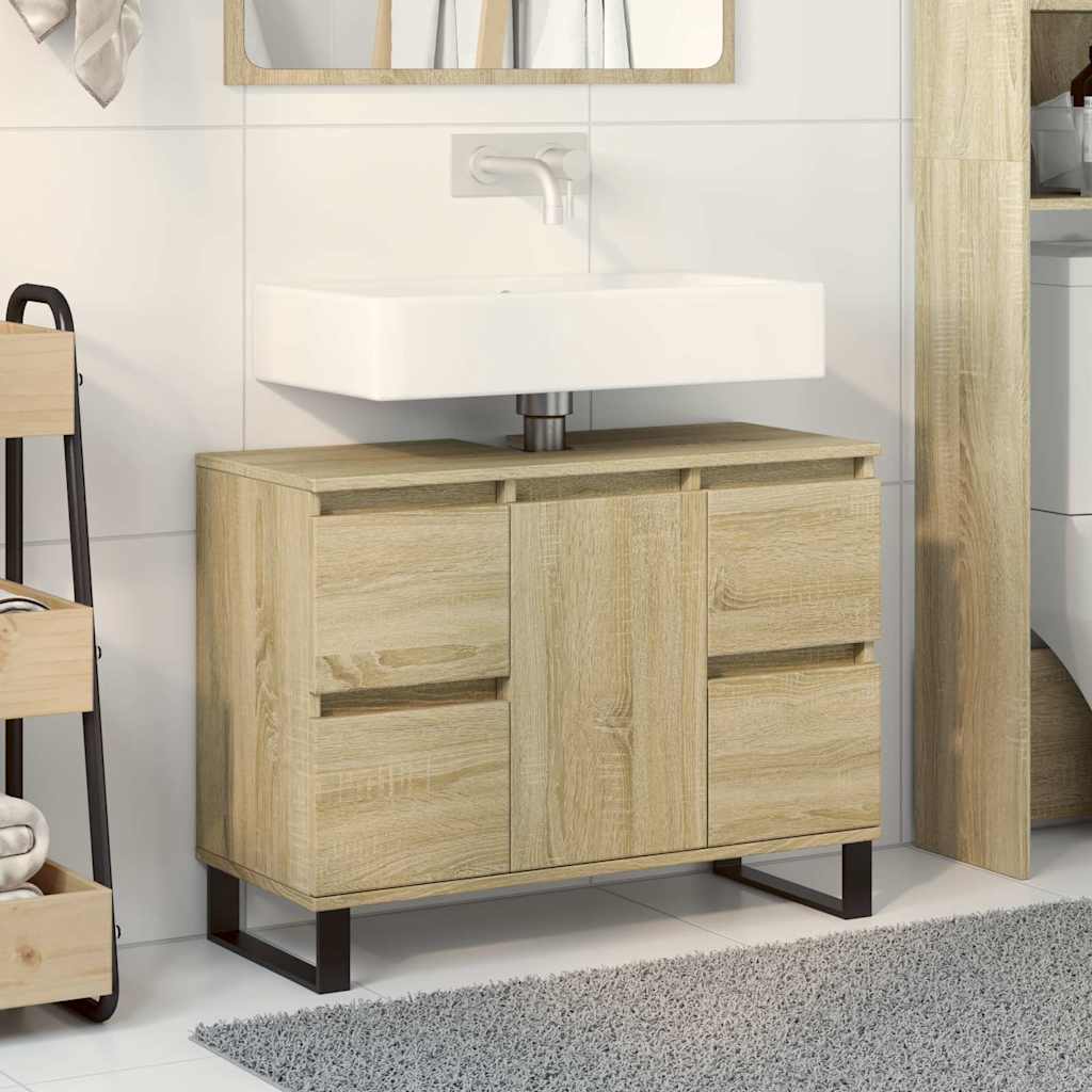 Levně vidaXL Koupelnová skříňka dub sonoma 80 x 33 x 60 cm kompozitní dřevo