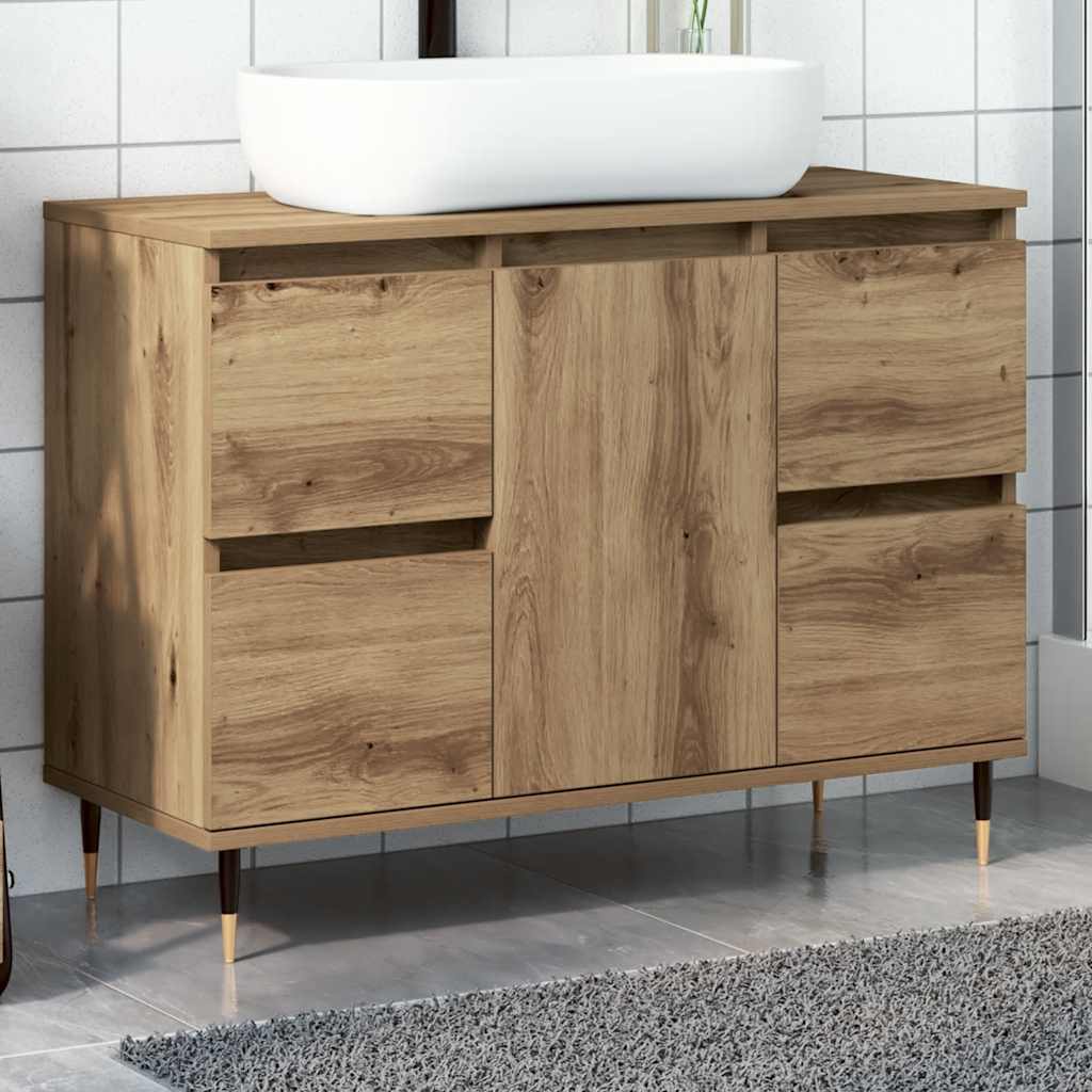 Levně vidaXL Koupelnová skříňka dub artisan 80 x 33 x 60 cm kompozitní dřevo