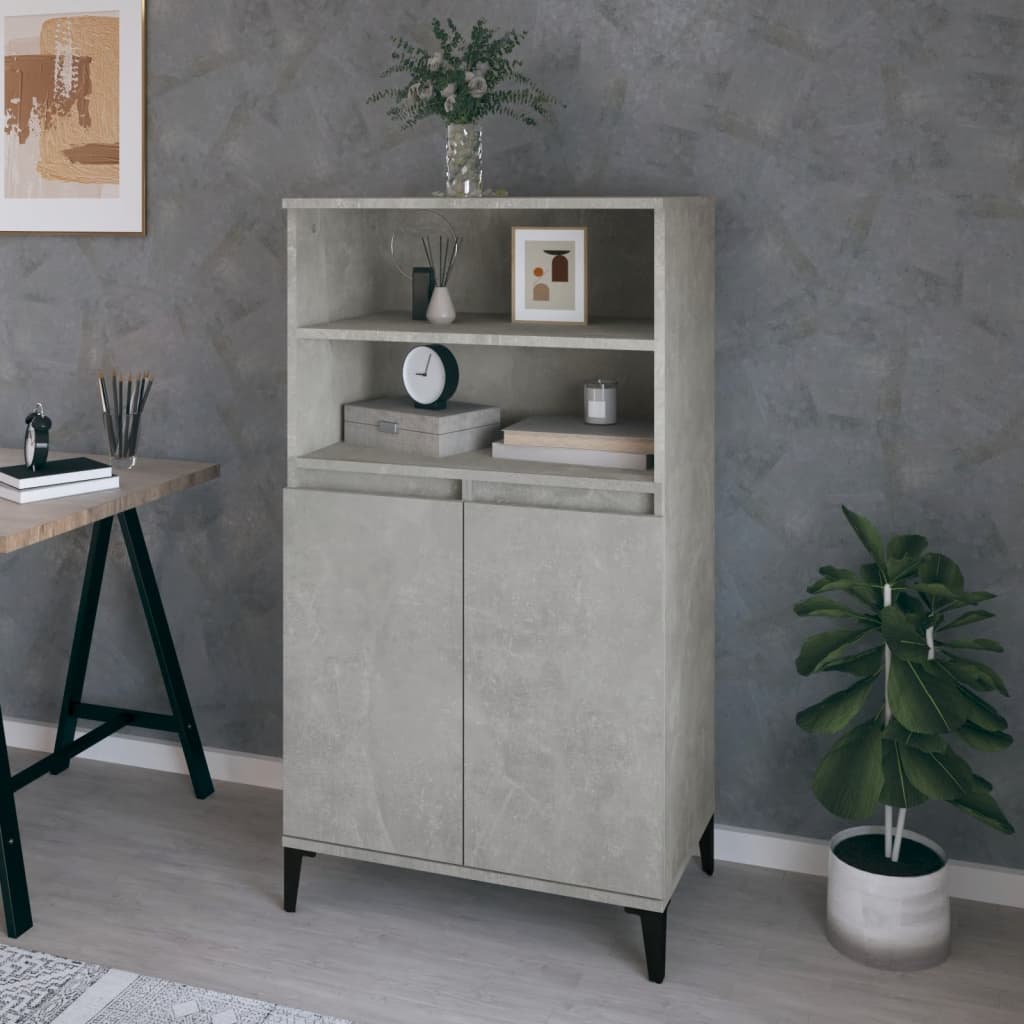 Levně vidaXL Skříň highboard betonově šedá 60 x 36 x 110 cm kompozitní dřevo