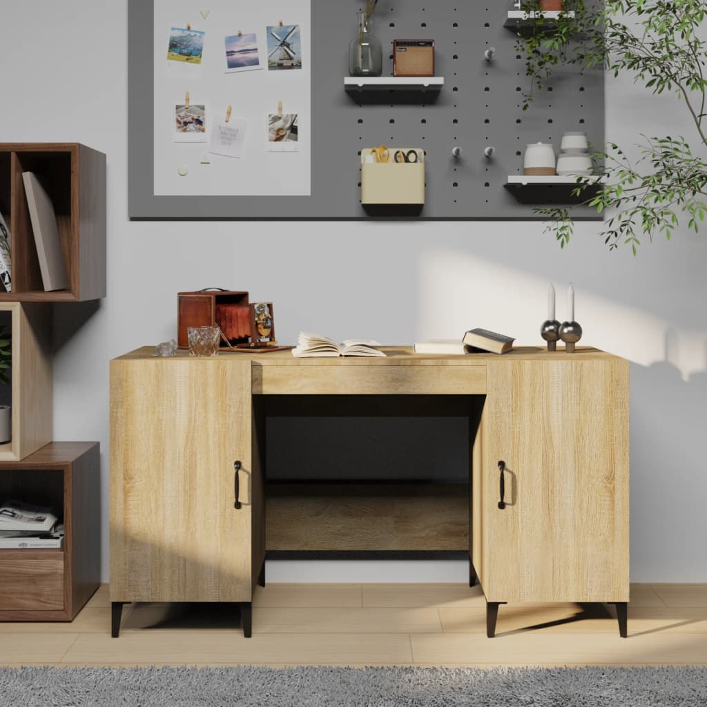 Levně vidaXL Psací stůl dub sonoma 140 x 50 x 75 cm kompozitní dřevo