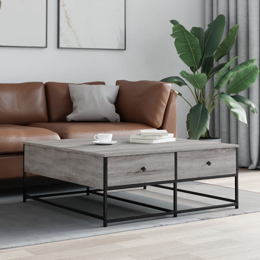 Levně vidaXL Konferenční stolek šedý sonoma 100x99x40 cm kompozitní dřevo
