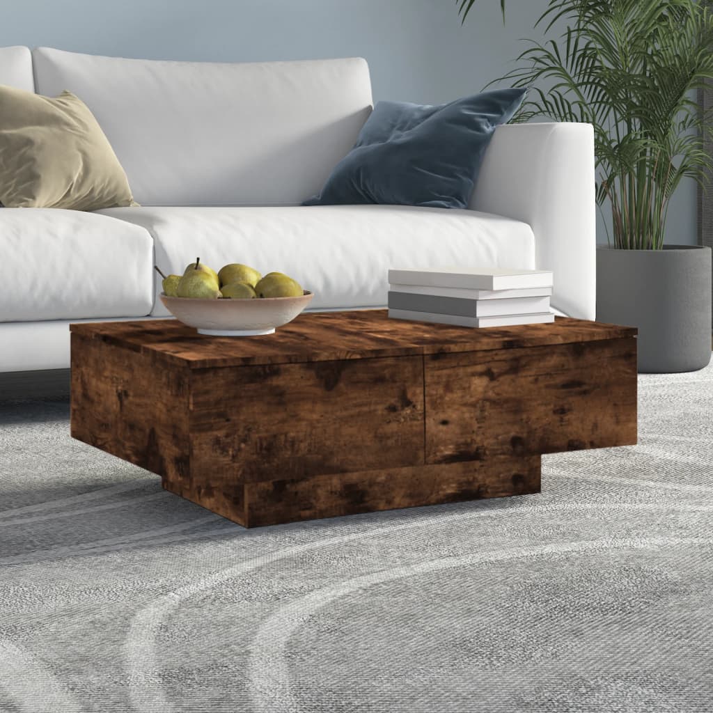 Levně vidaXL Konferenční stolek kouřový dub 90 x 60 x 31 cm kompozitní dřevo