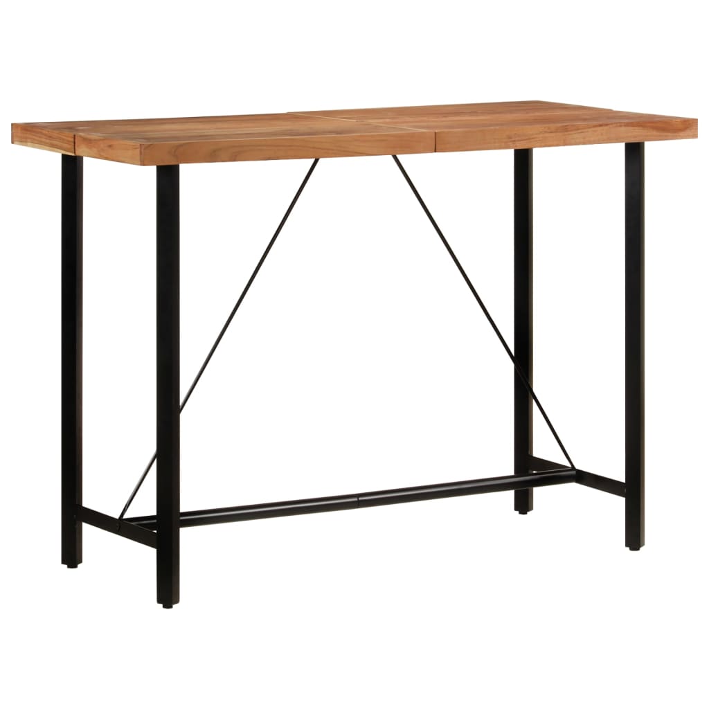 Levně vidaXL Barový stůl 150 x 70 x 107 cm masivní akáciové dřevo a železo