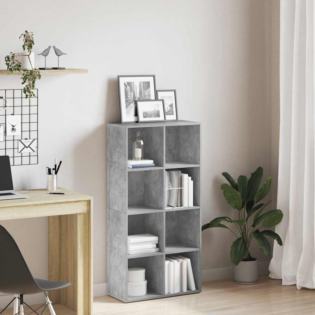 Levně vidaXL Knihovna/příborník betonově šedá 66x30x130 cm kompozitní dřevo
