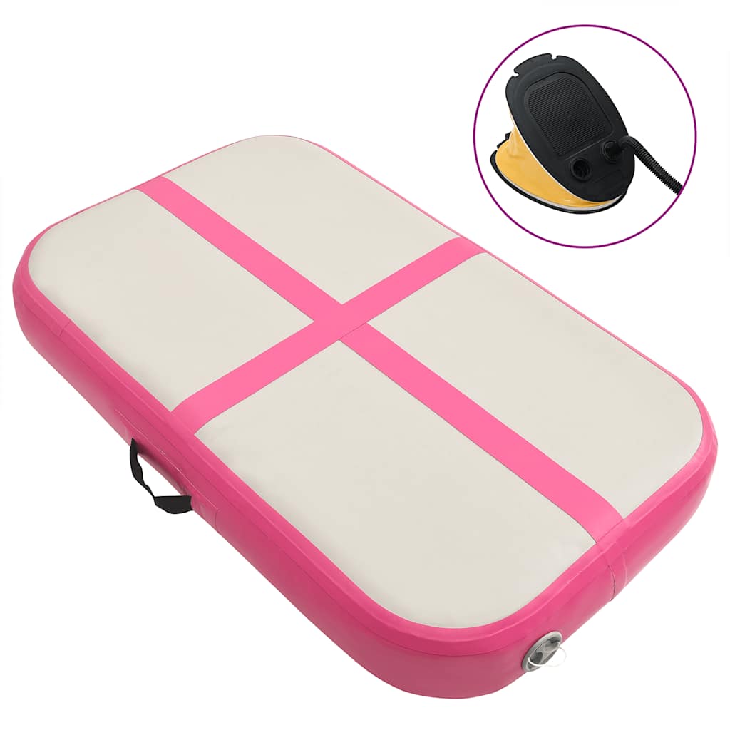 vidaXL Nafukovací žíněnka s pumpou 60 x 100 x 20 cm PVC růžová