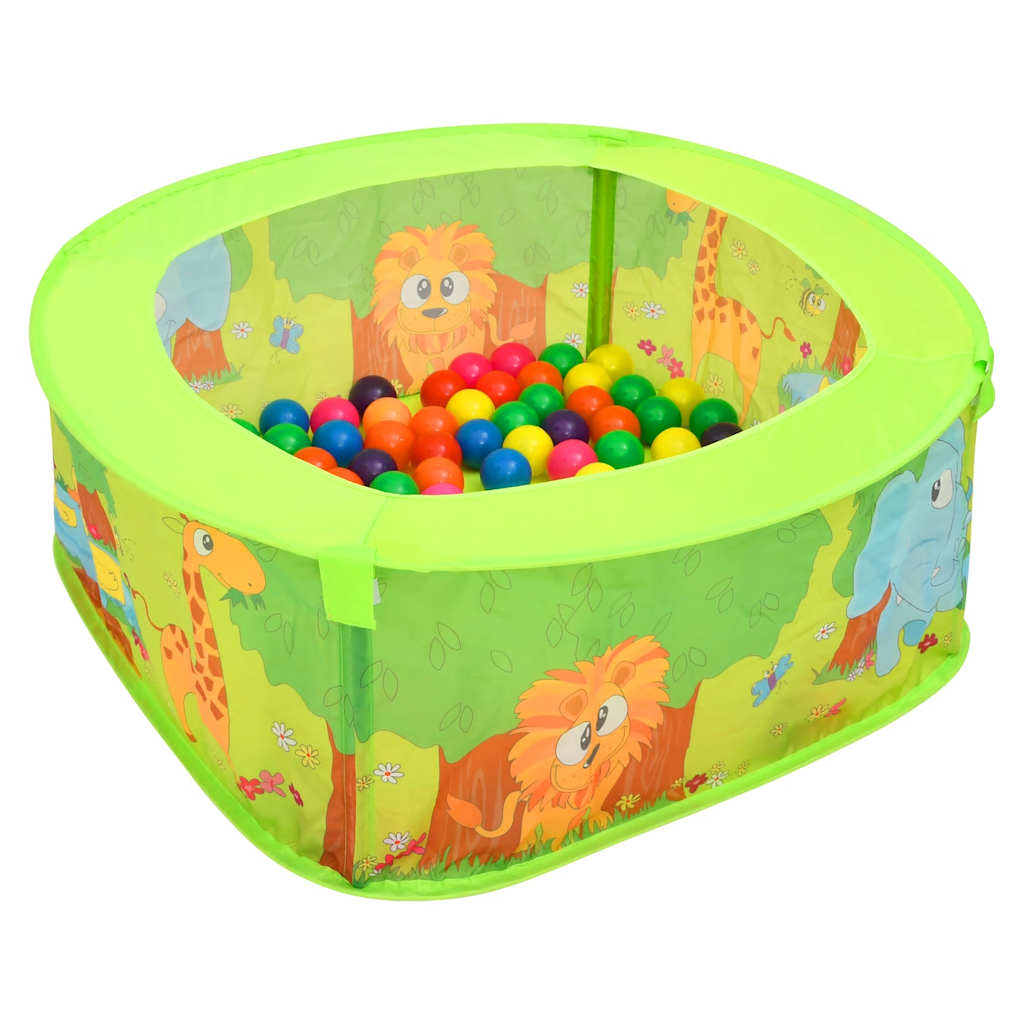 Levně vidaXL Suchý bazén s 300 míčky pro děti 75 x 75 x 32 cm