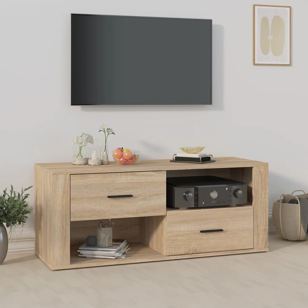 Levně vidaXL TV skříňka dub sonoma 100 x 35 x 40 cm kompozitní dřevo