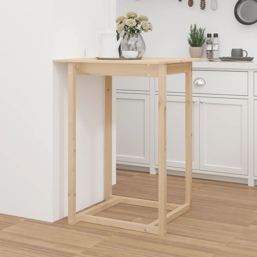 Levně vidaXL Barový stolek 80 x 80 x 110 cm masivní borové dřevo