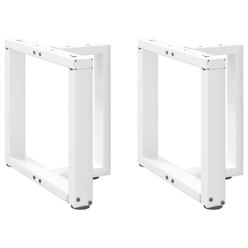 Levně vidaXL Nohy konferenčního stolku ve tvaru T, 2 ks, bílé, 50 x 25 x (42-43) cm, ocel
