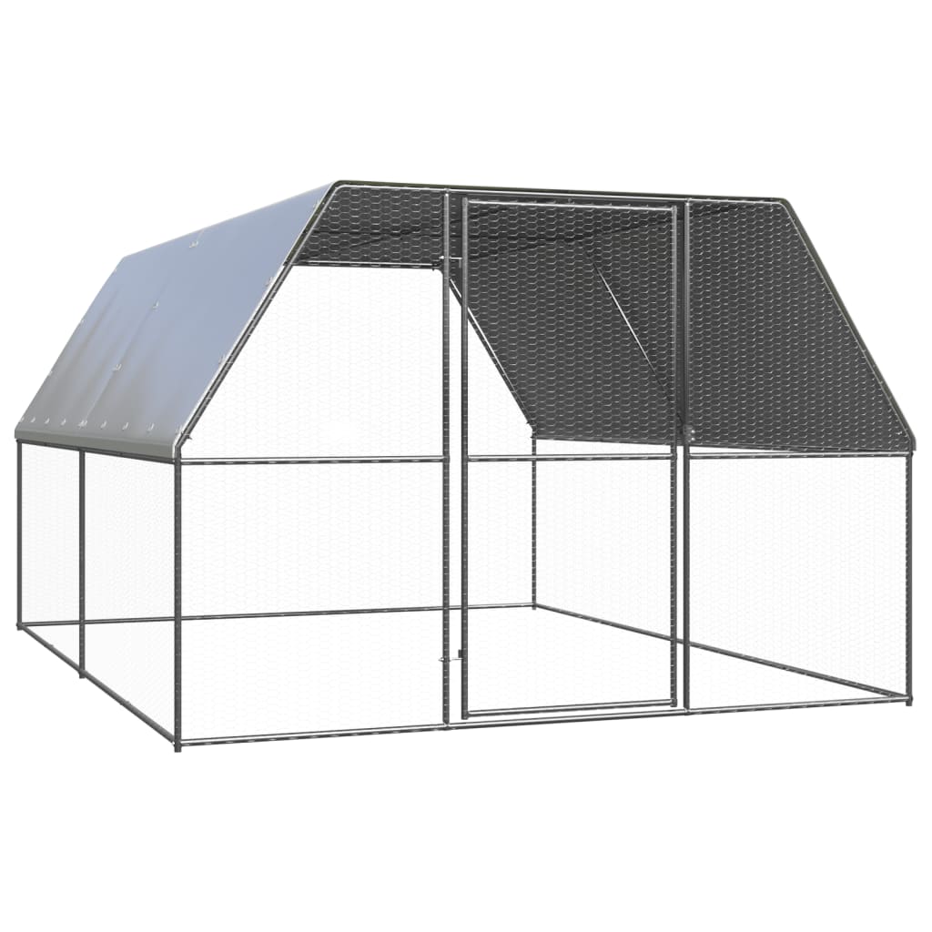Levně vidaXL Venkovní klec pro kuřata 3x4x2 m pozinkovaná ocel