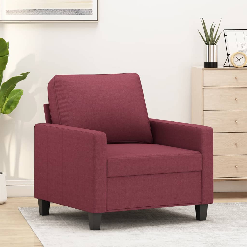 Levně vidaXL Křeslo vínové 60 cm textil