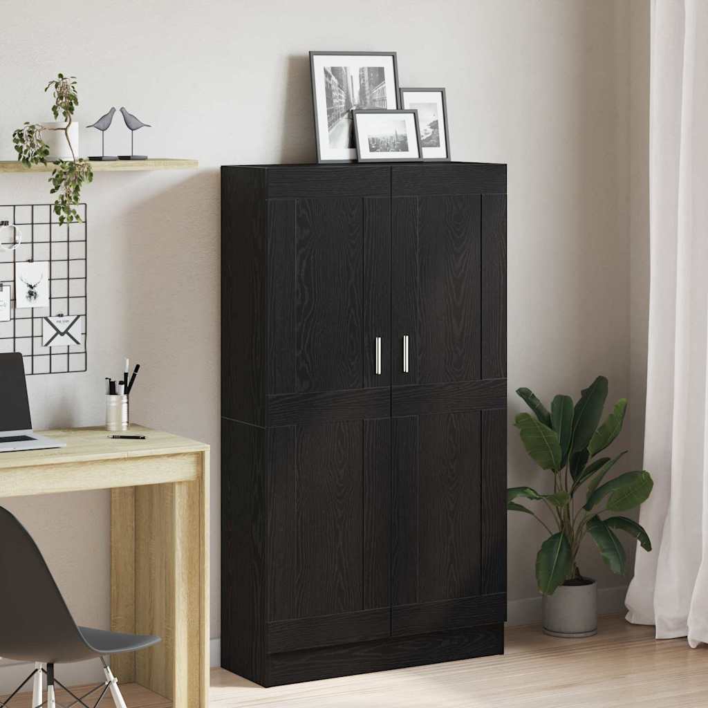Levně vidaXL Knihovna Černý dub 82,5 x 30,5 x 150 cm kompozitní dřevo