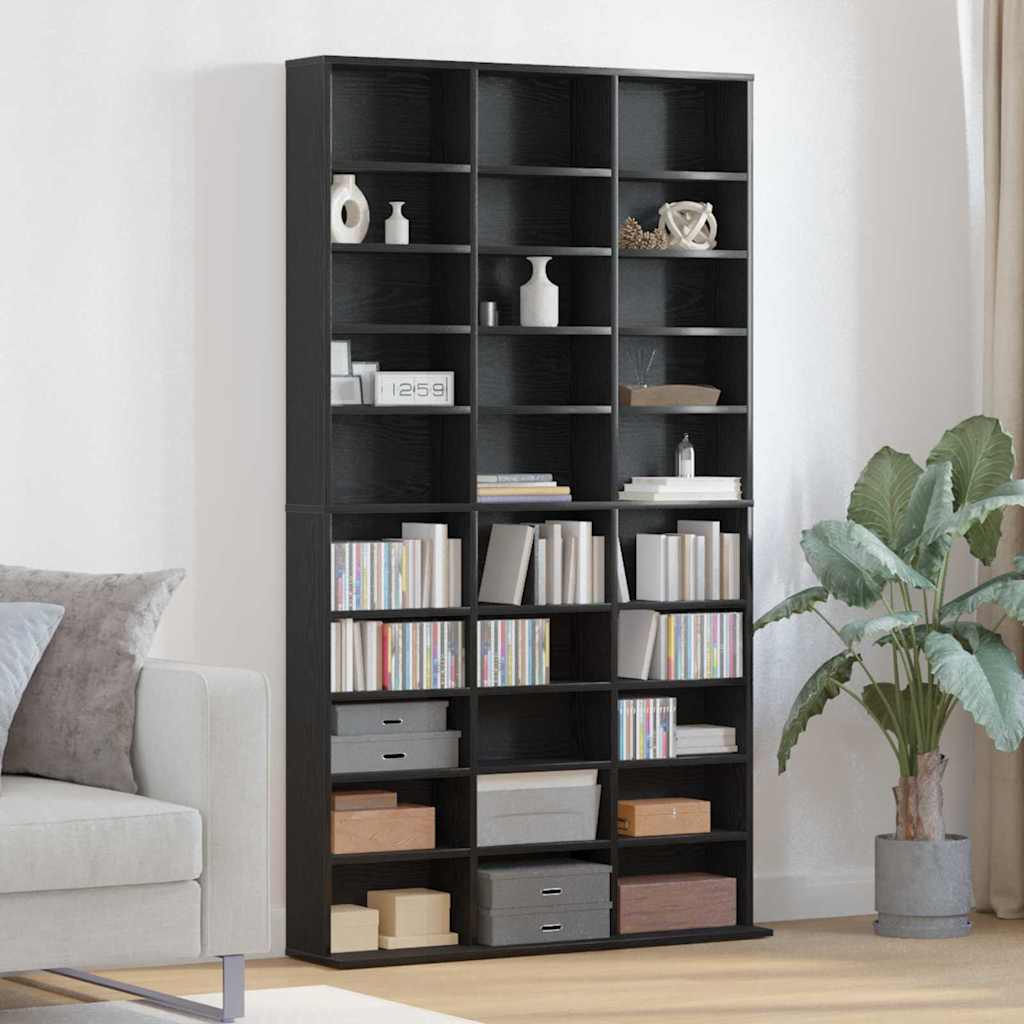 Levně vidaXL CD skříň Černý dub 101 x 23 x 177,5 cm kompozitní dřevo