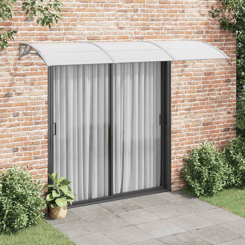 Levně vidaXL Vchodová stříška šedá 300 x 75 cm polykarbonát