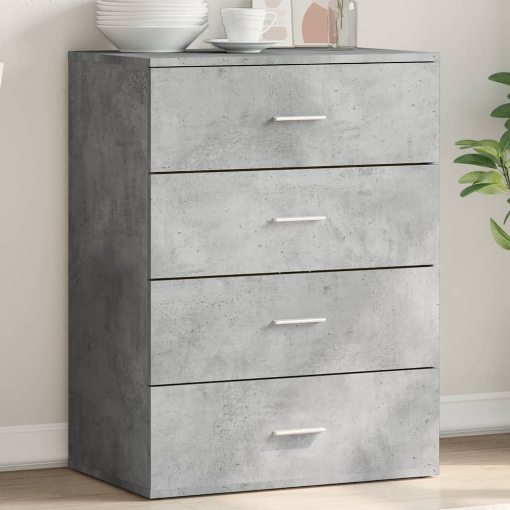 Levně vidaXL Příborník betonově šedý 60 x 39 x 80 cm kompozitní dřevo