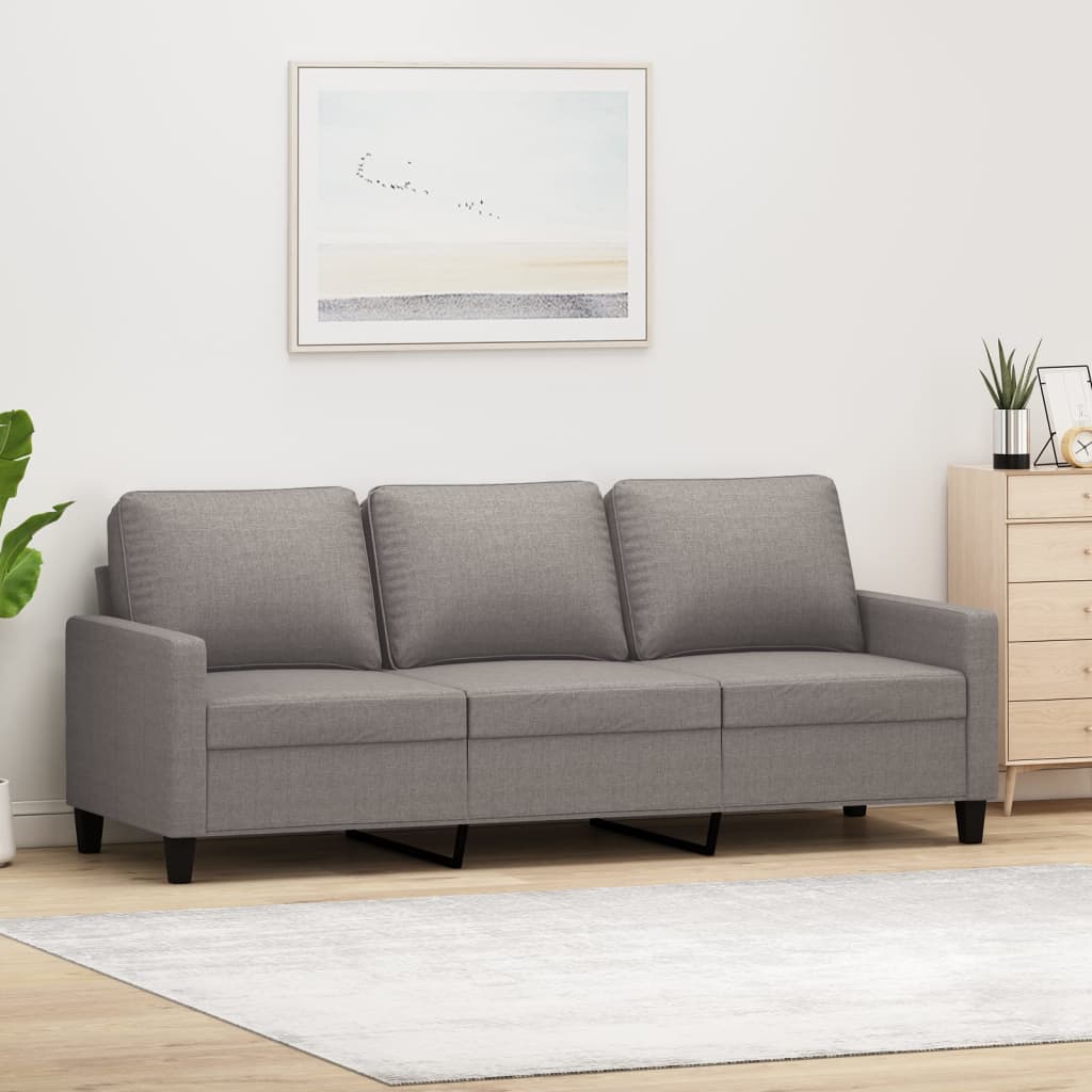 Levně vidaXL 3místná pohovka taupe 180 cm textil