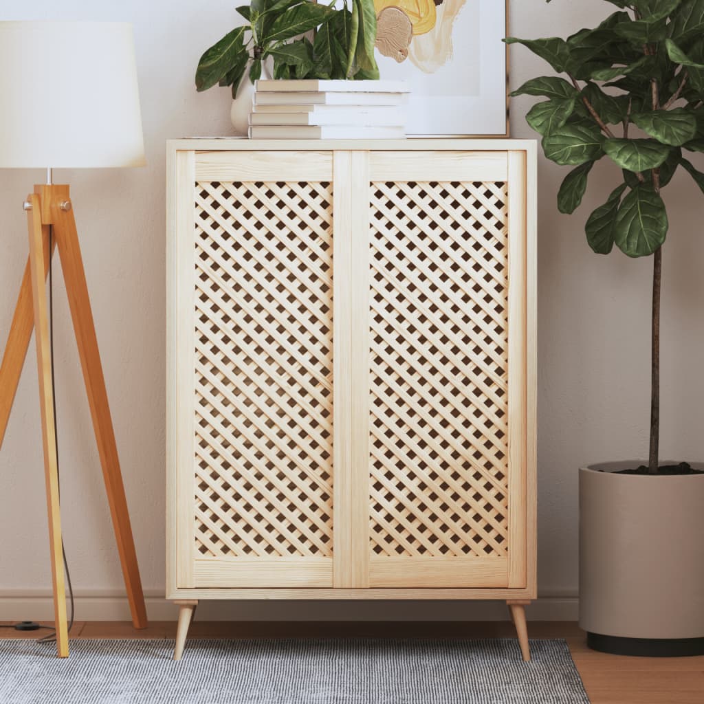 Levně vidaXL Nábytková dvířka mřížkový design 2 ks 39,5 x 99 cm borovice