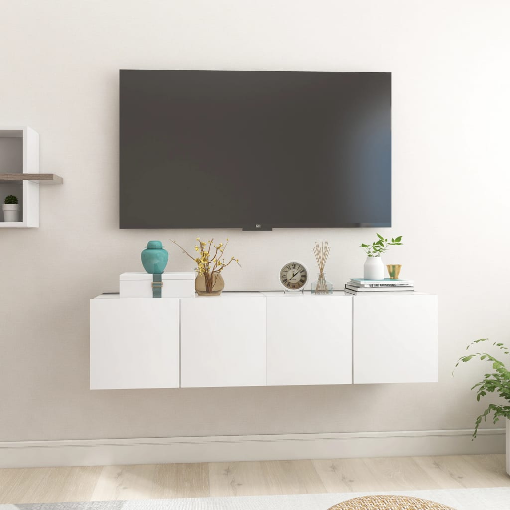 Levně vidaXL Závěsné TV skříňky 2 ks bílé 60x30x30 cm