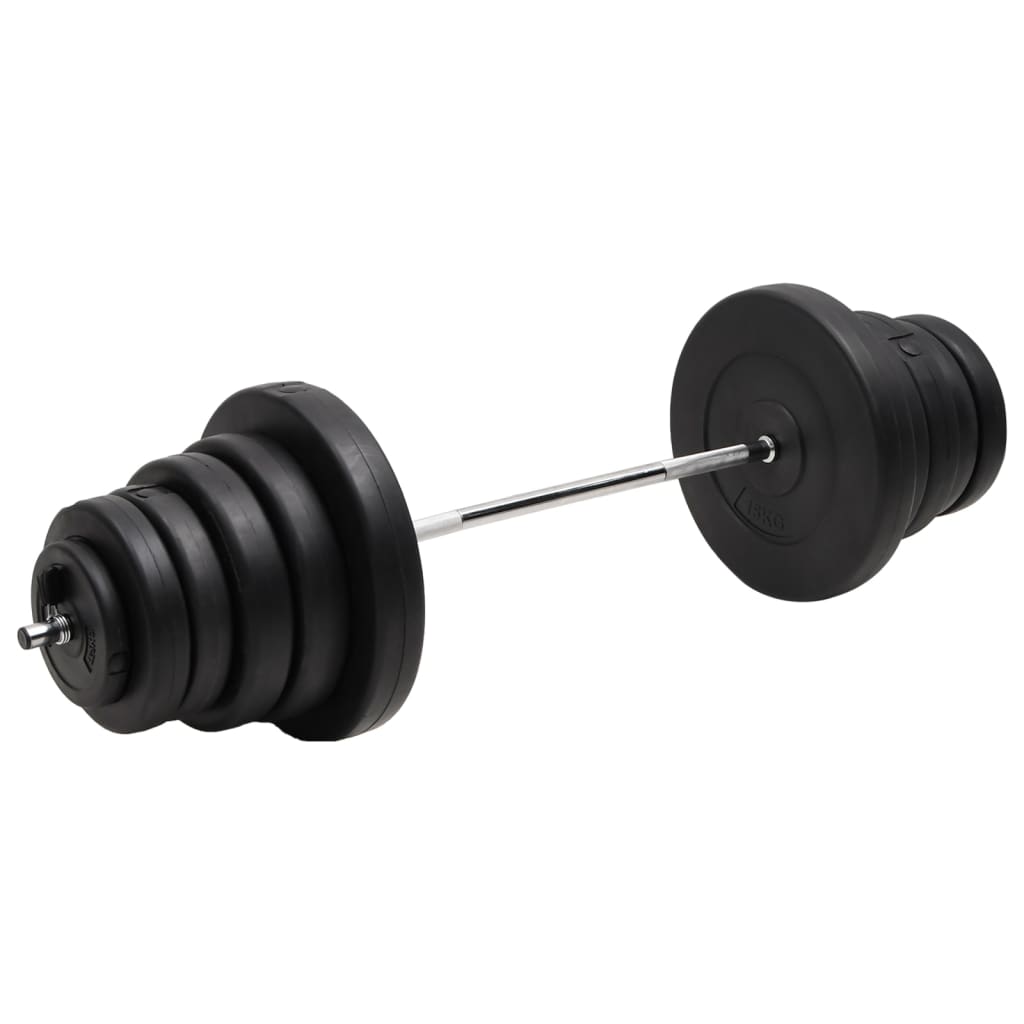 Levně vidaXL Obouruční činka se závažím 90 kg