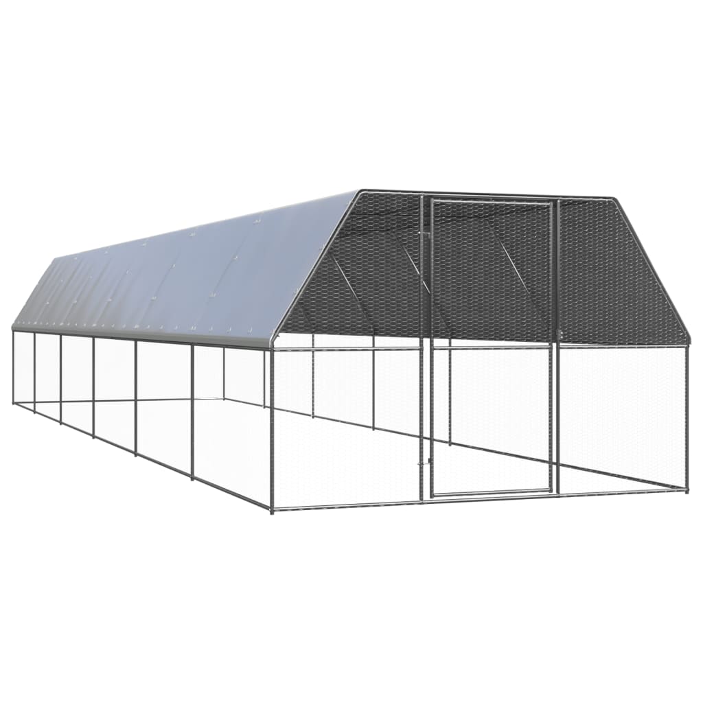 Levně vidaXL Venkovní klec pro kuřata 3x12x2 m pozinkovaná ocel