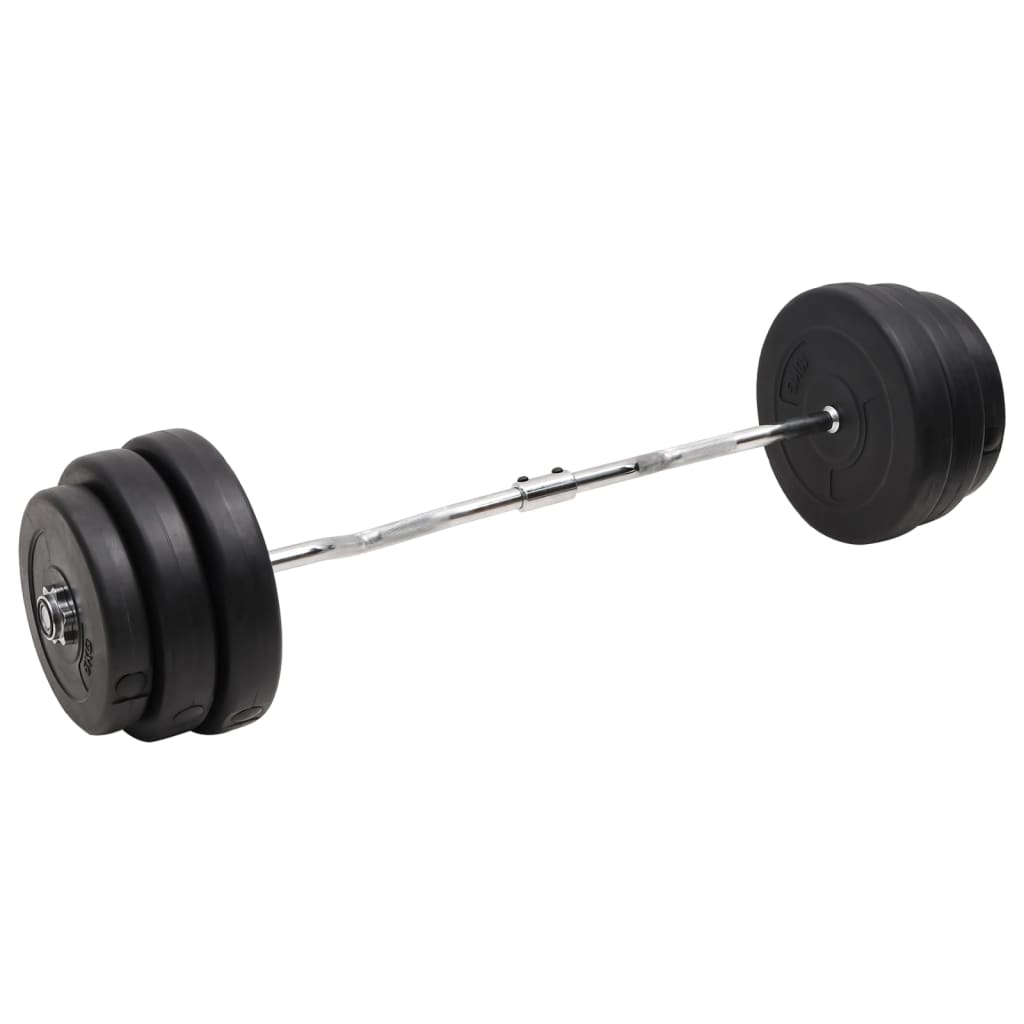 Levně vidaXL Zakřivená tyč se závažím 90 kg