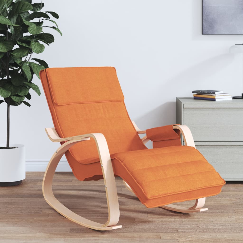 Levně vidaXL Houpací křeslo tmavě žluté textil
