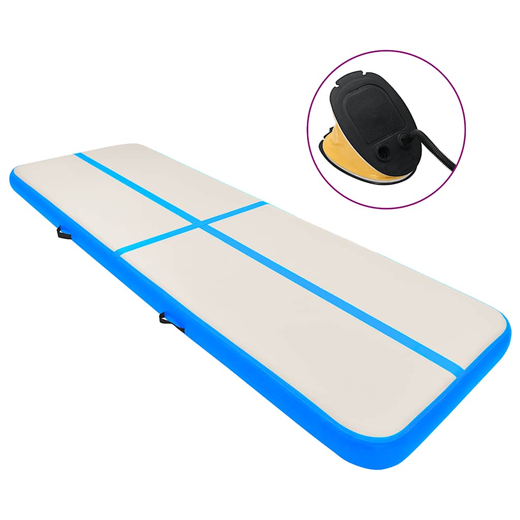 vidaXL Nafukovací žíněnka s pumpou 600 x 100 x 20 cm PVC modrá